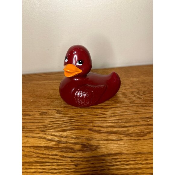 Vintage Bath & Body Works 5” Rubber Duck Ducky Maroon / Red Shiny Retired Large - Picture 1 of 2